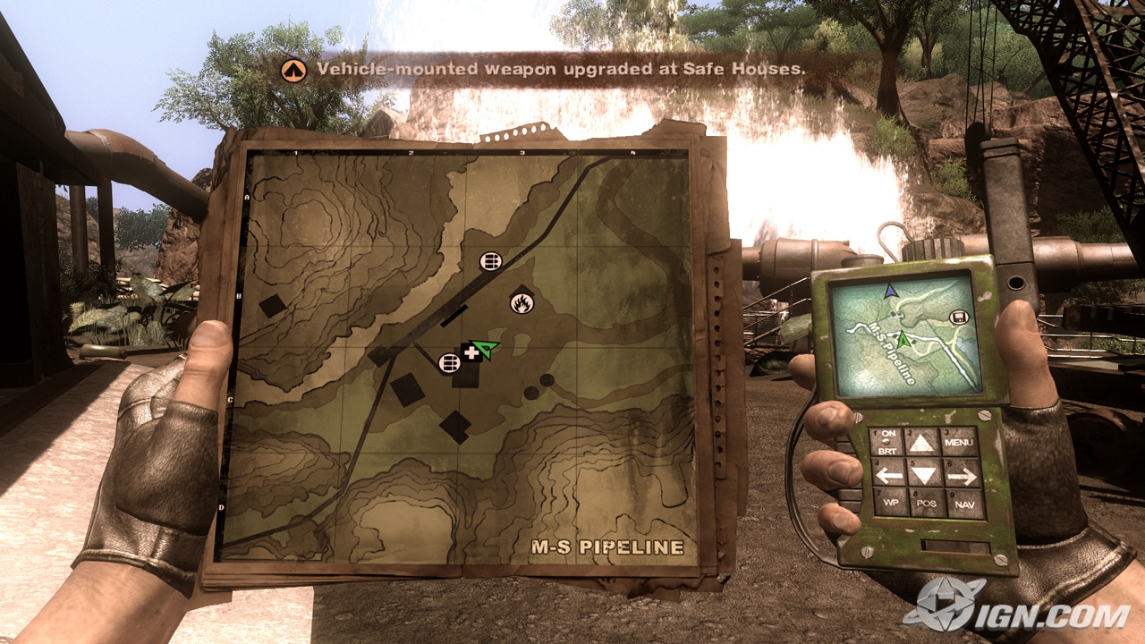 Informative guidance system: map appeal in Far Cry 2 by driving a car